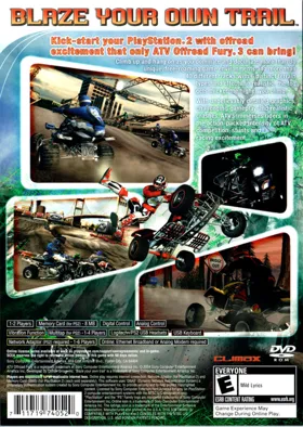 ATV Offroad Fury 3 box cover back